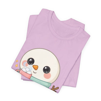 Kawaii Snowman T-Shirt for Cozy Cocoa Breaks