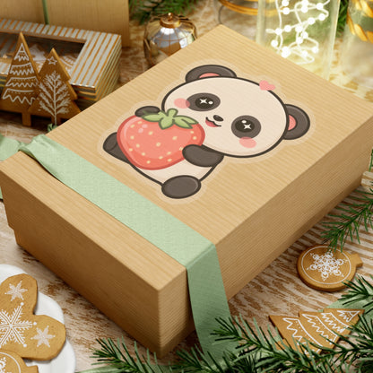 Kawaii Panda Strawberry Sticker for Sweet Little Joys