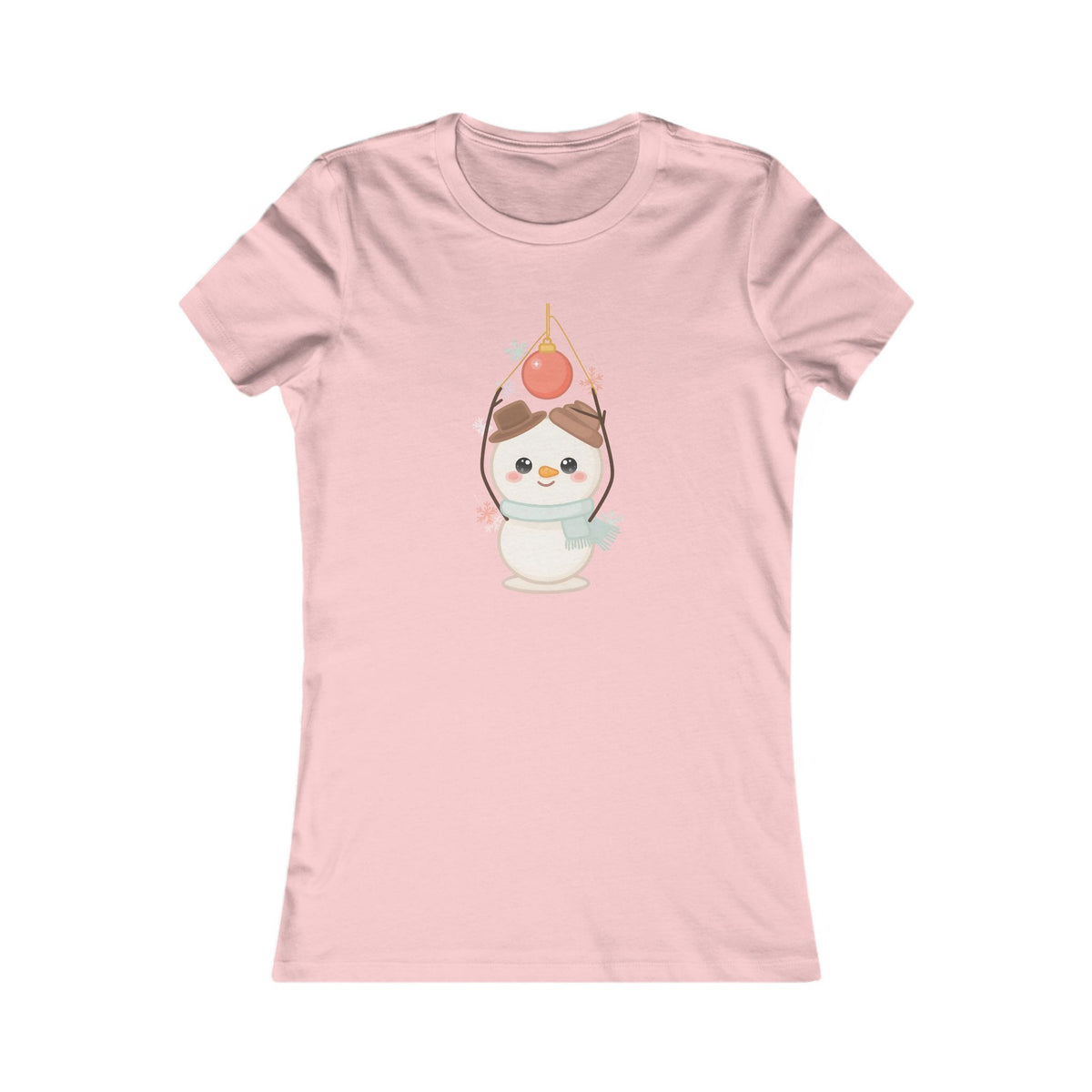 Kawaii Christmas Snowman Women's Favorite Tee