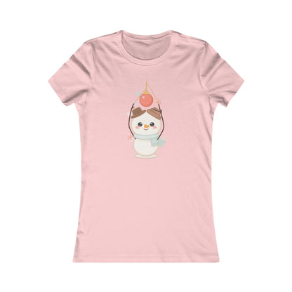 Kawaii Christmas Snowman Women's Favorite Tee