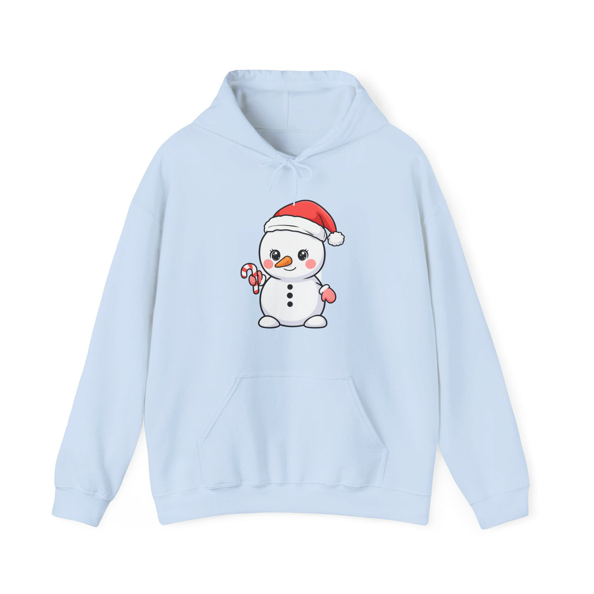 Cute Snowman Christmas Hoodie, Kawaii Holiday Sweatshirt