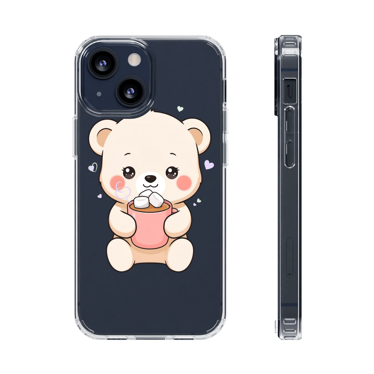 Kawaii Polar Bear Phone Case with Hot Cocoa