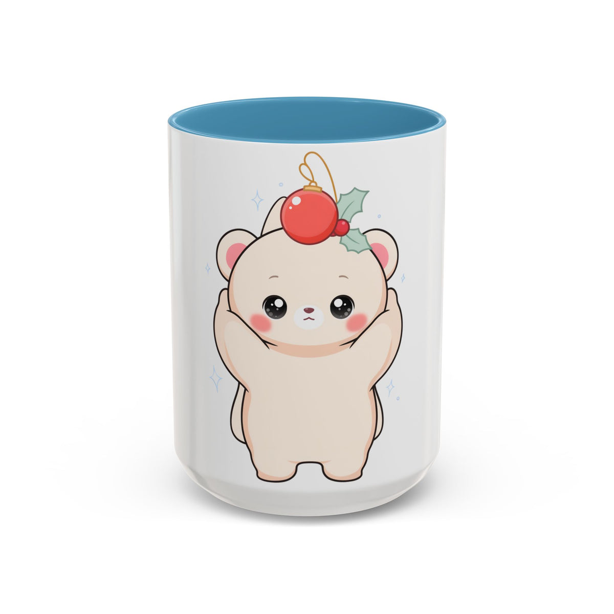 Christmas Polar Bear Mug, Cute Holiday Accent Coffee Mug