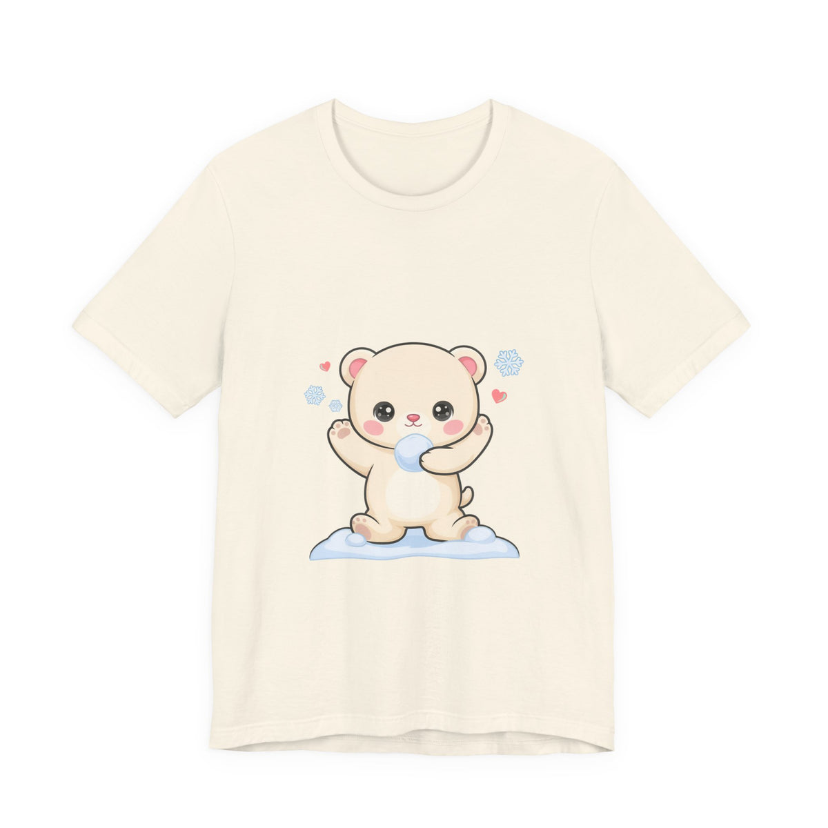 Kawaii Polar Bear Tee, Cute Snow Day Unisex Shirt