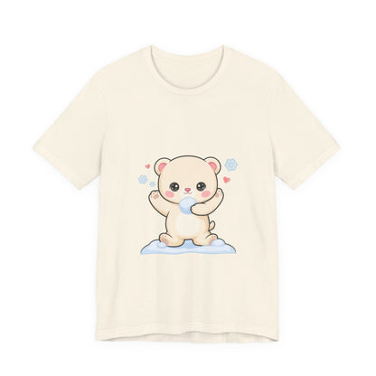 Kawaii Polar Bear Tee, Cute Snow Day Unisex Shirt