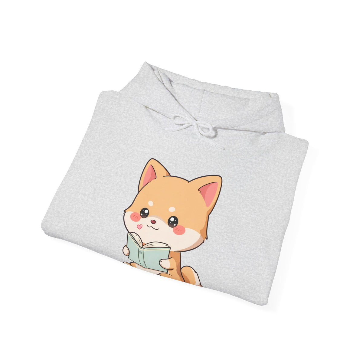 Kawaii Shiba Inu Reading Hoodie for Cozy Study Days