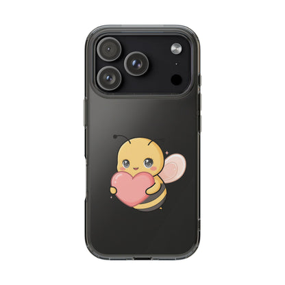 Kawaii Bee Clear Impact-Resistant Phone Case