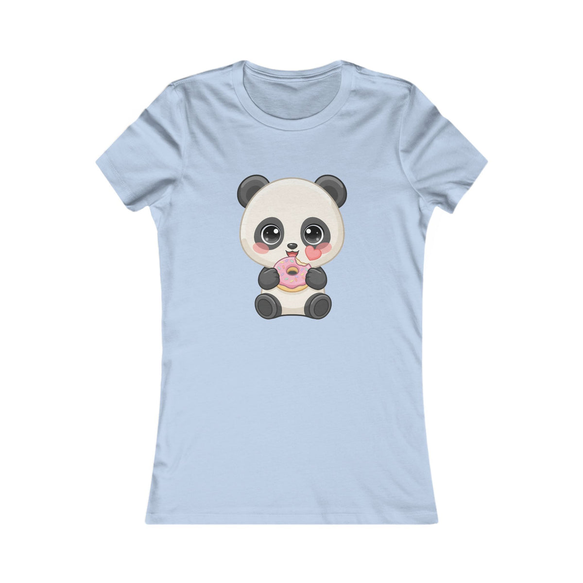 Kawaii Panda Donut Women's Tee for Cute Animal Fans