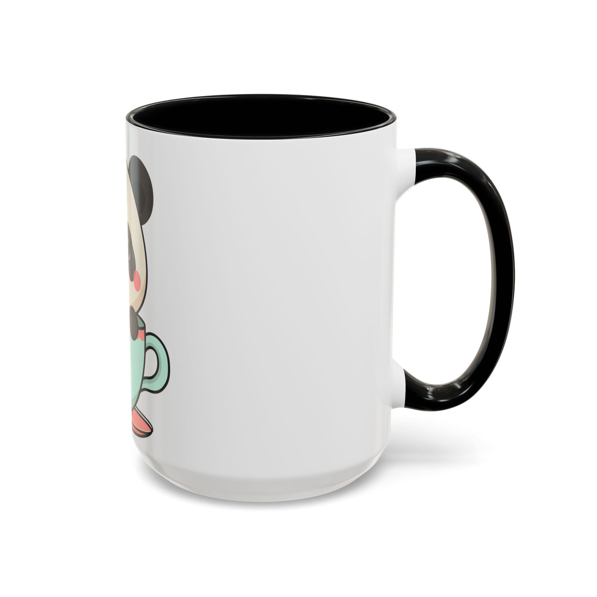 Kawaii Panda Accent Coffee Mug for Panda Lovers
