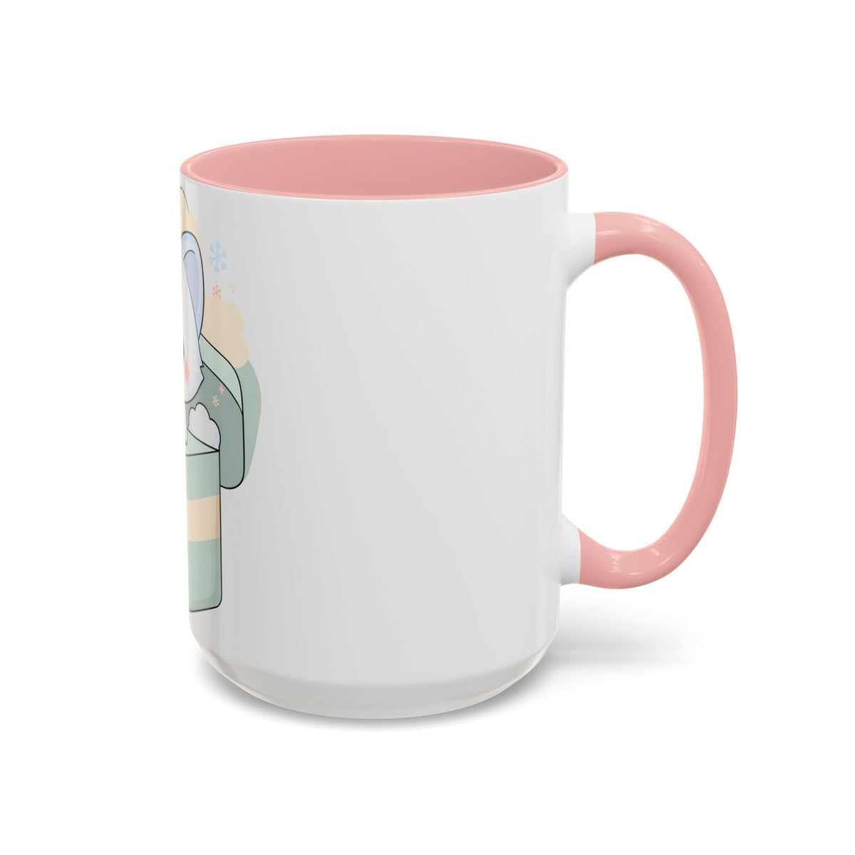 Kawaii Arctic Fox Mug, Cute Gift Box Accent Coffee Mug