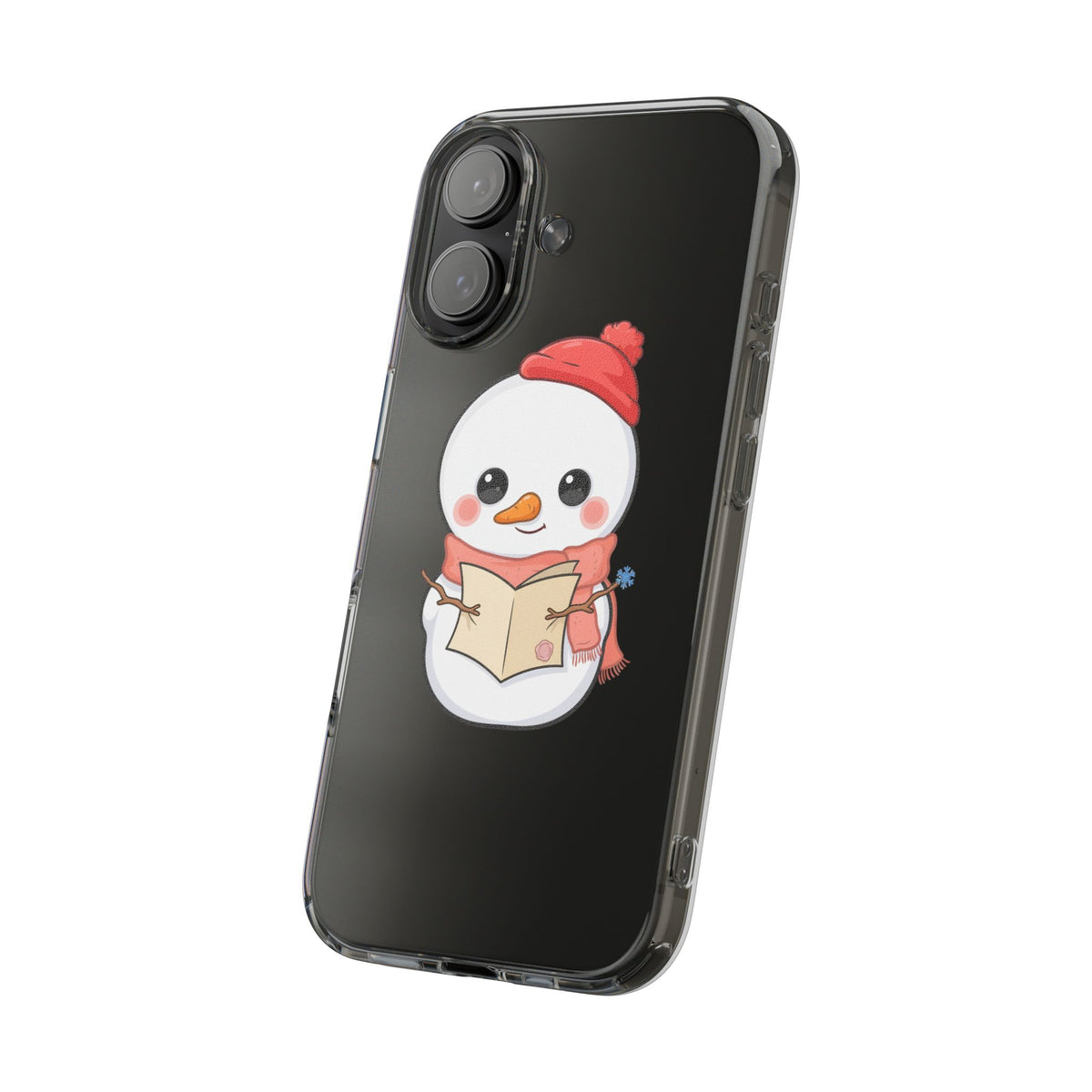 Kawaii Snowman Phone Case Reading to Santa
