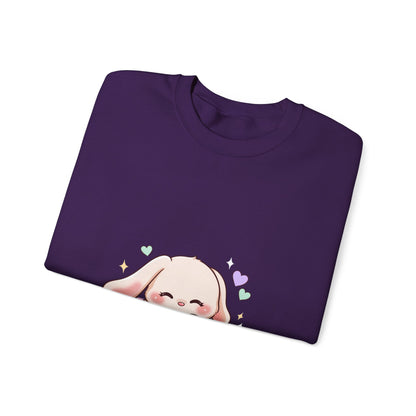 Kawaii Bunny Sweatshirt, Sleeping Cloud Chibi Crewneck