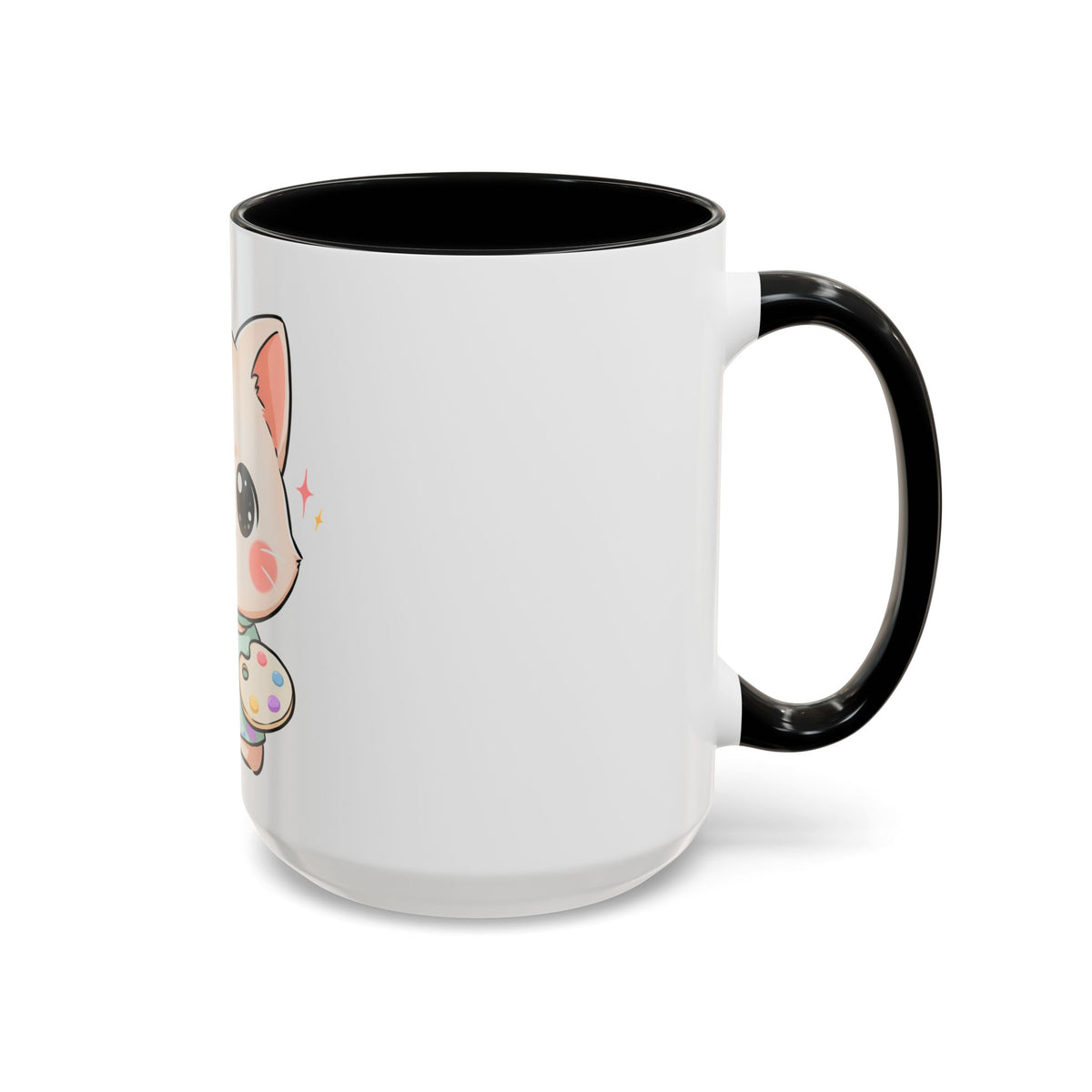 Kawaii Cat Artist Accent Coffee Mug