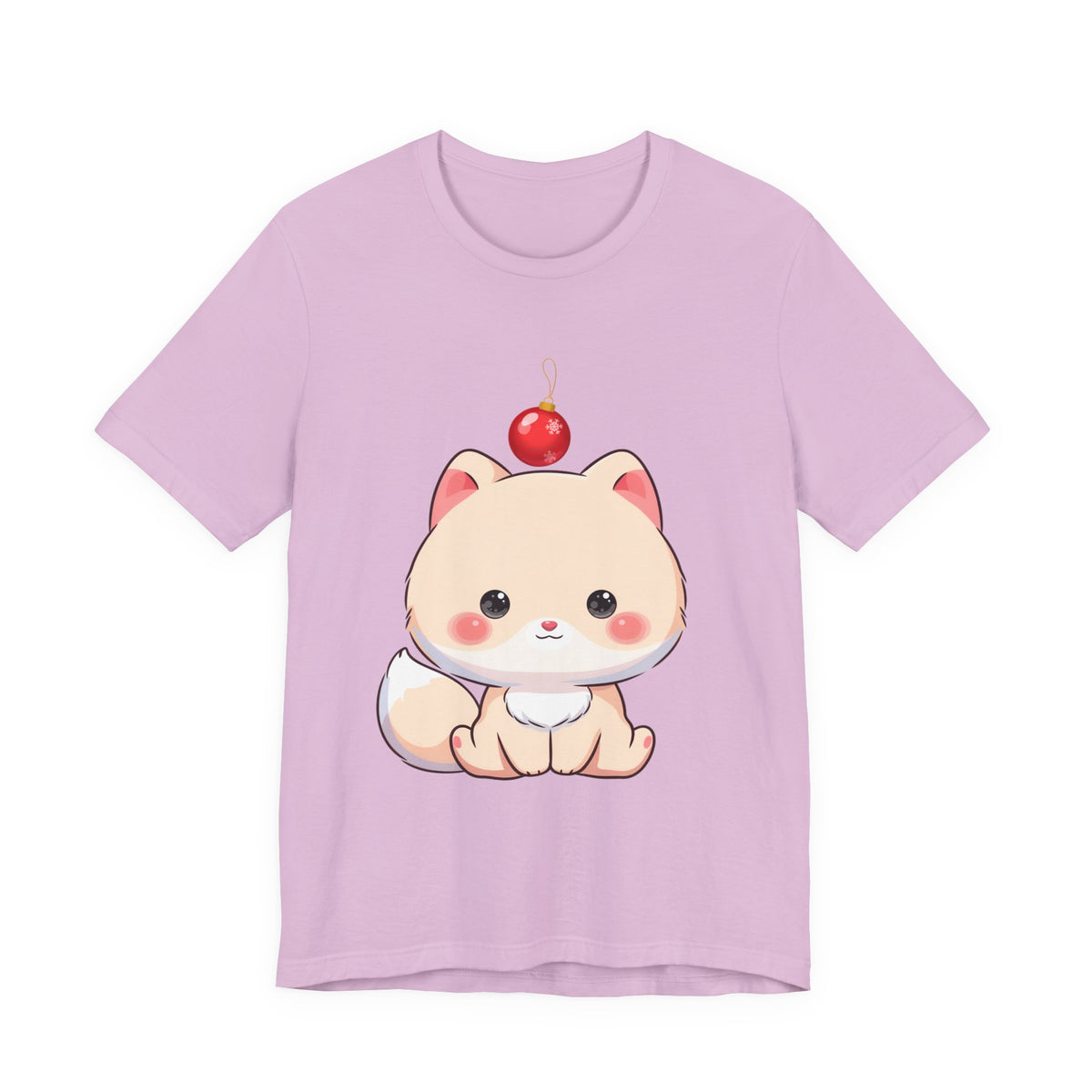 Kawaii Arctic Fox Christmas T-Shirt for Holiday Fans