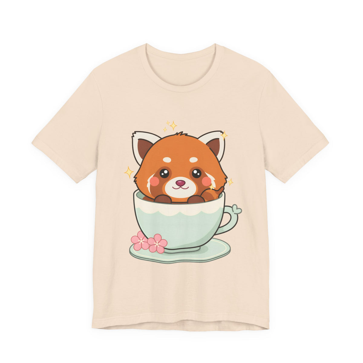 Kawaii Red Panda T-Shirt, Cute Tea Lover Gift
