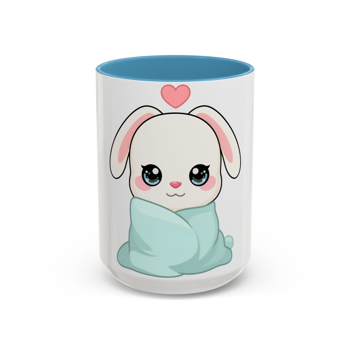 Kawaii Bunny Accent Coffee Mug for Cozy Moments