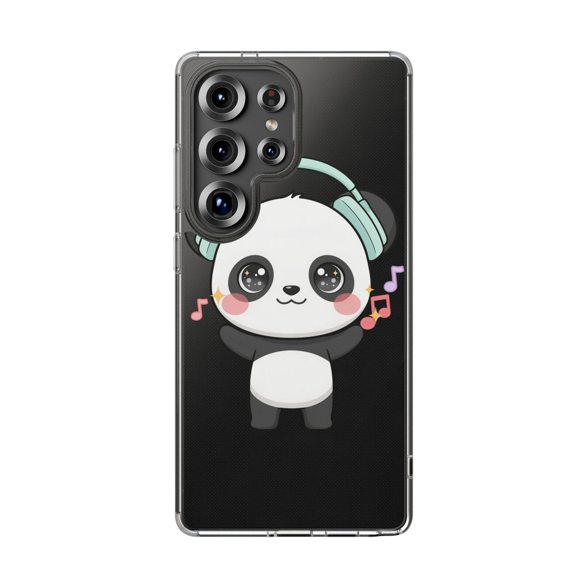 Kawaii Panda Phone Case with Headphones