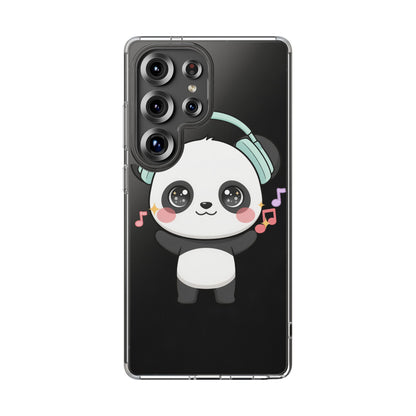 Kawaii Panda Phone Case with Headphones