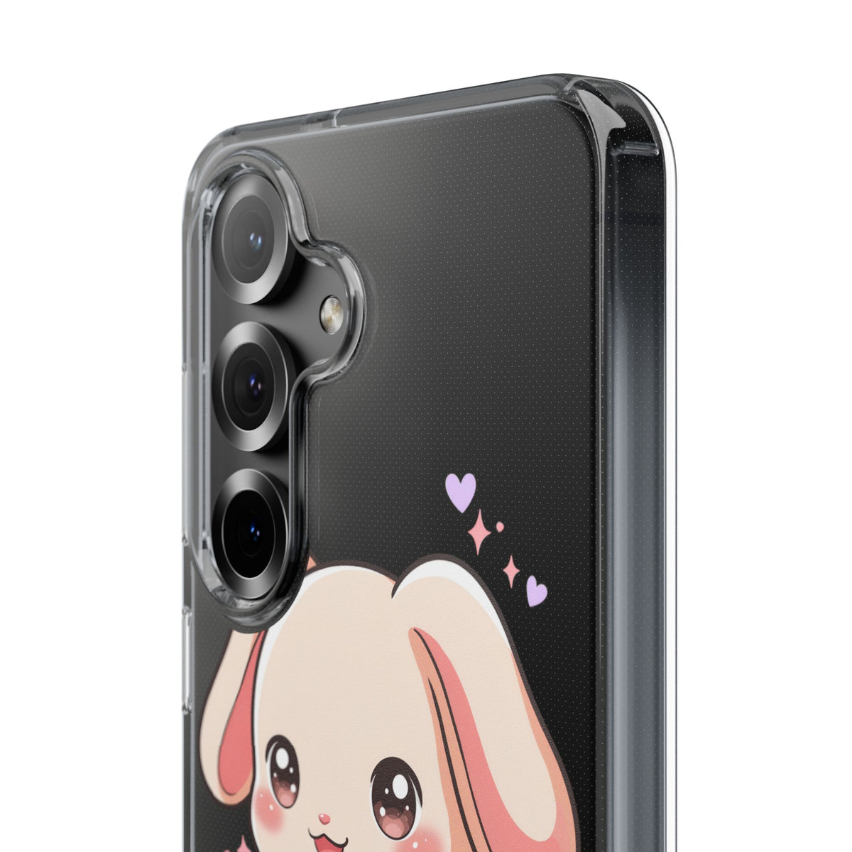 Kawaii Bunny Gamer Clear Impact-Resistant Phone Case