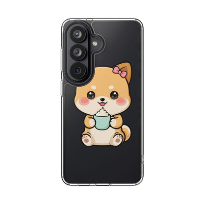 Kawaii Shiba Inu Phone Case with Latte