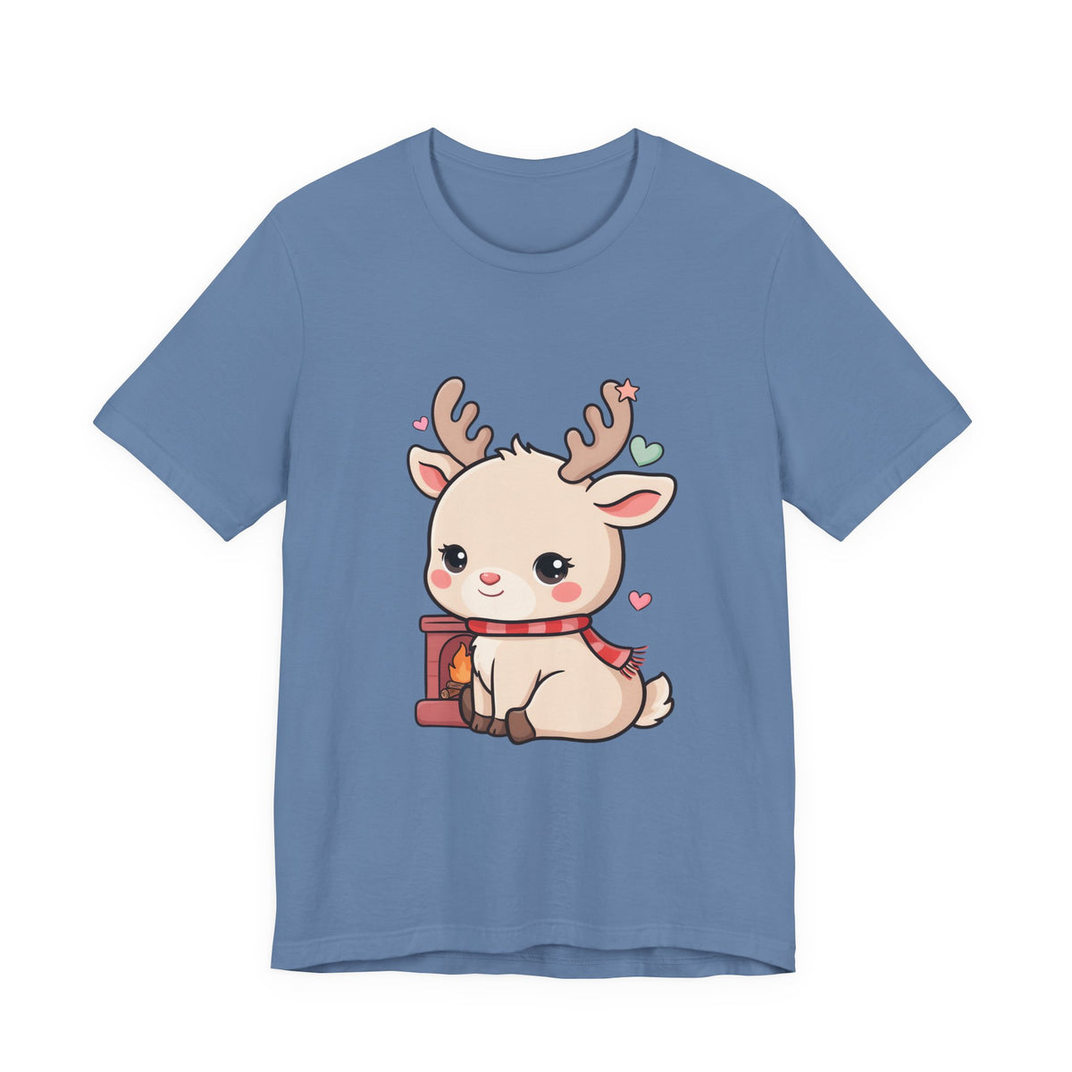 Kawaii Reindeer T-Shirt for Cozy Christmas Fans