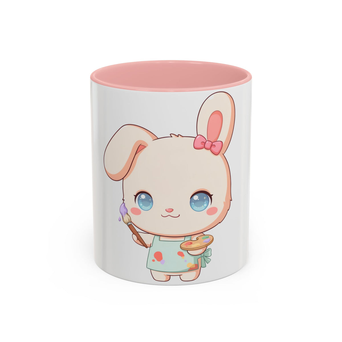 Kawaii Bunny Coffee Mug for Artists and Cute Art Lovers