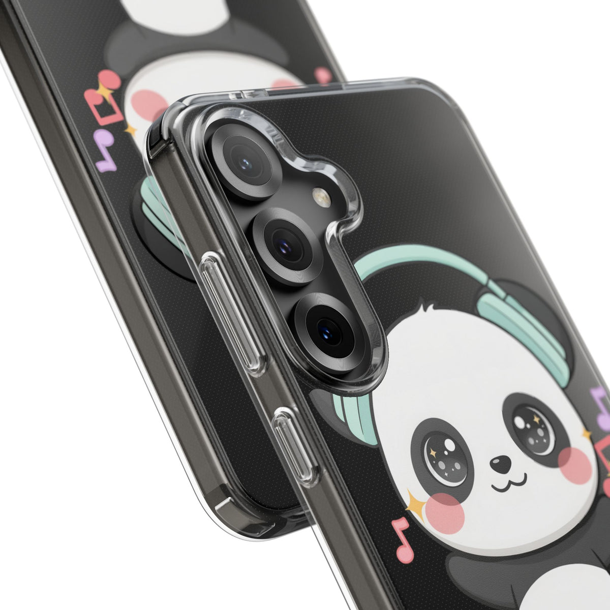 Kawaii Panda Phone Case with Headphones
