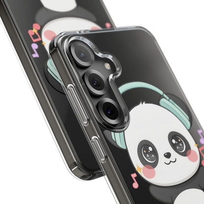 Kawaii Panda Phone Case with Headphones