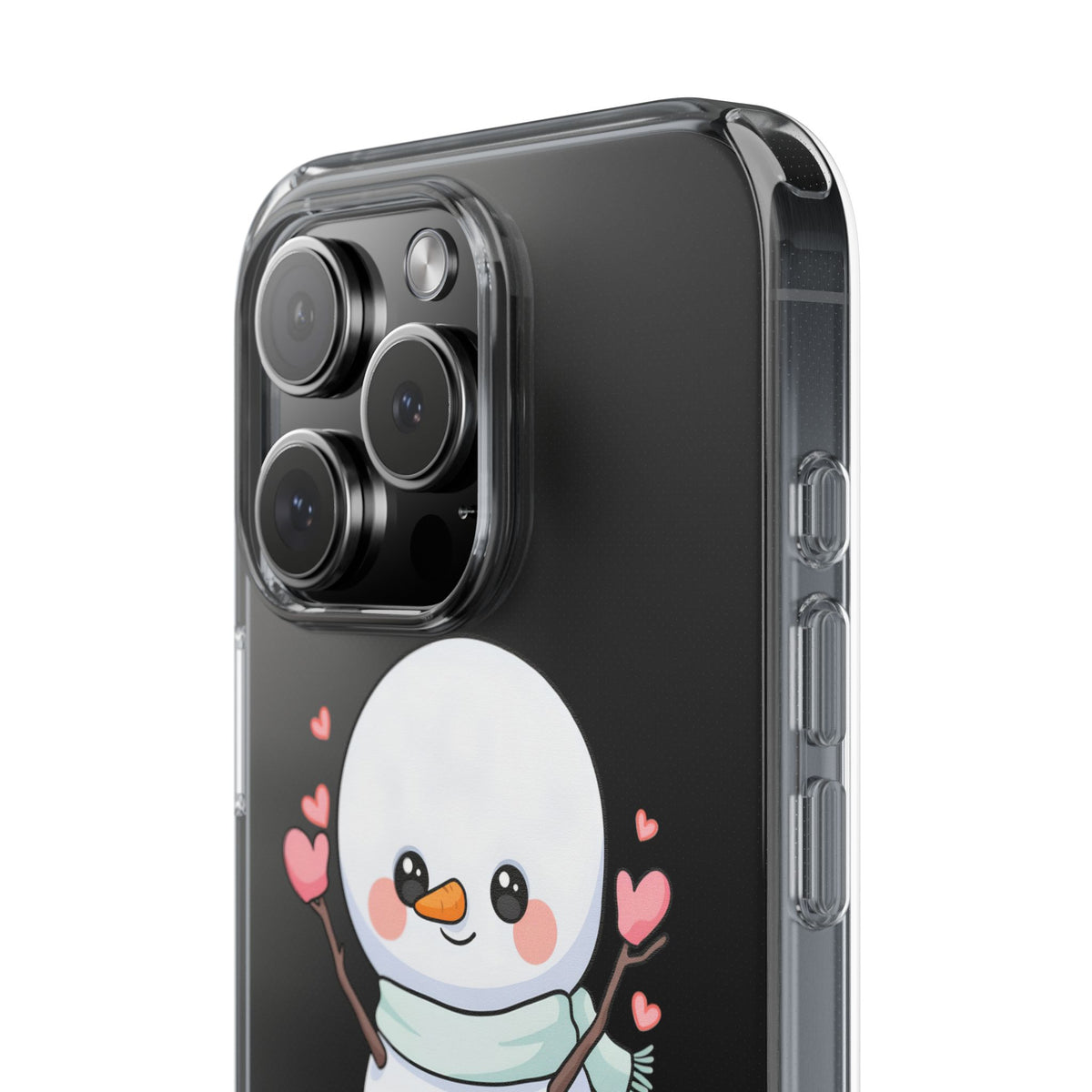 Kawaii Snowman Phone Case, Cute Winter Cheer