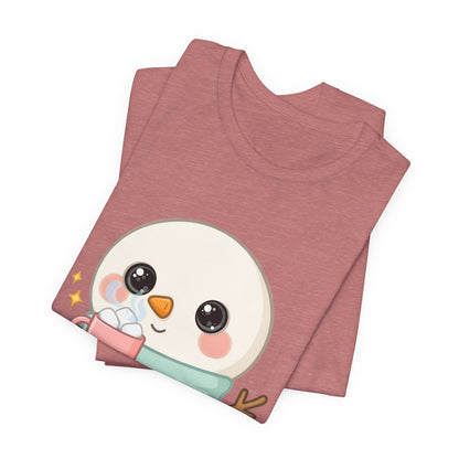 Kawaii Snowman T-Shirt for Cozy Cocoa Breaks