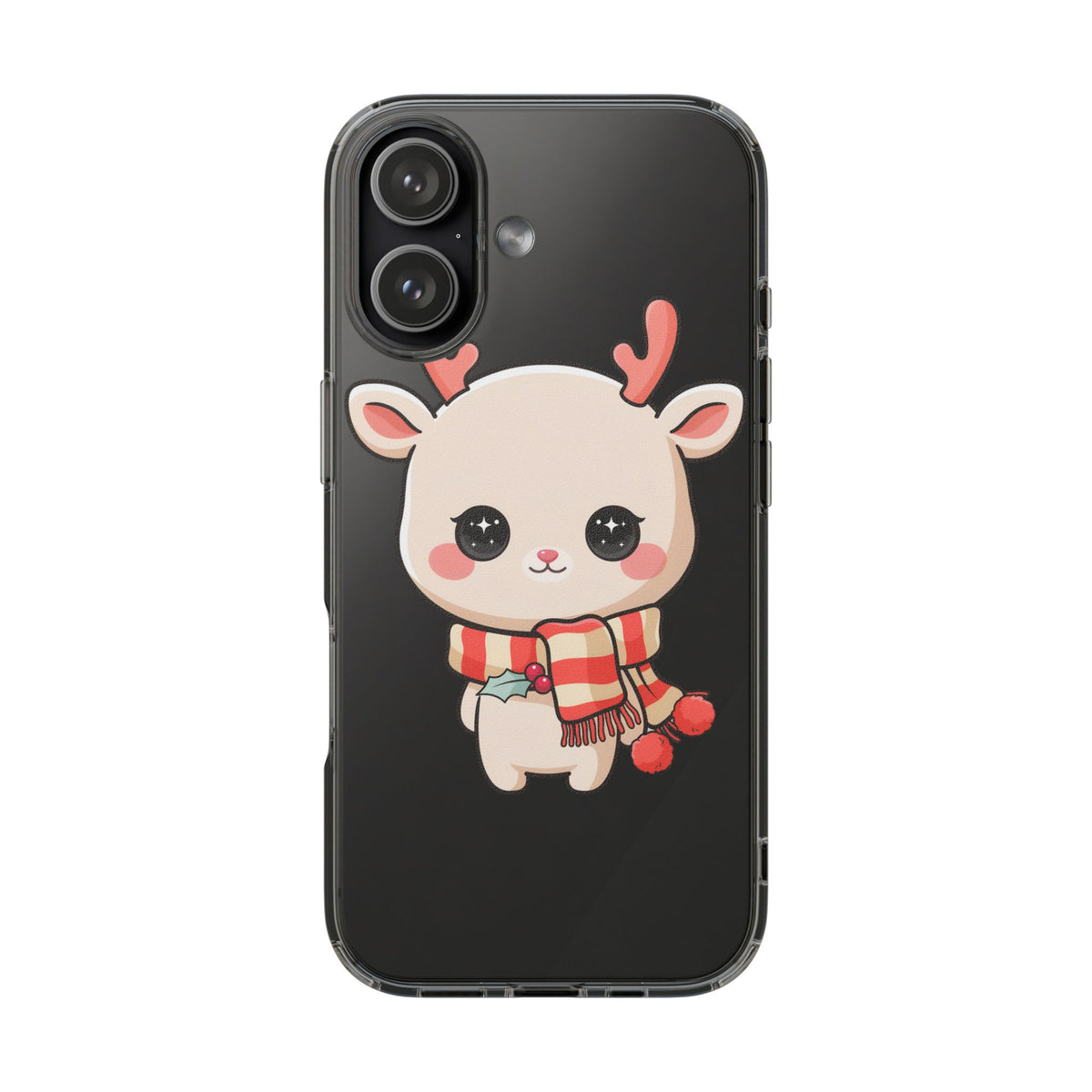 Christmas Reindeer Phone Case, Cute Kawaii Holiday Gift