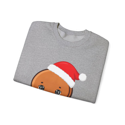 Christmas Gingerbread Sweatshirt, Cute Kawaii Holiday Crewneck