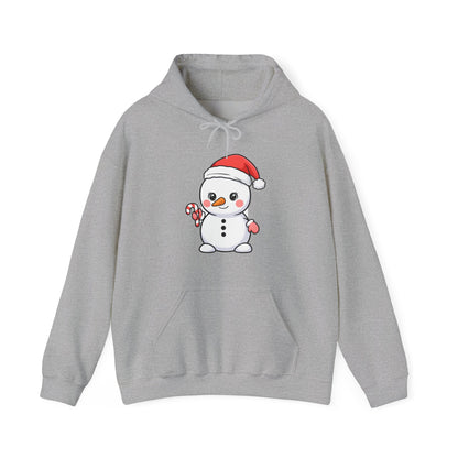 Cute Snowman Christmas Hoodie, Kawaii Holiday Sweatshirt