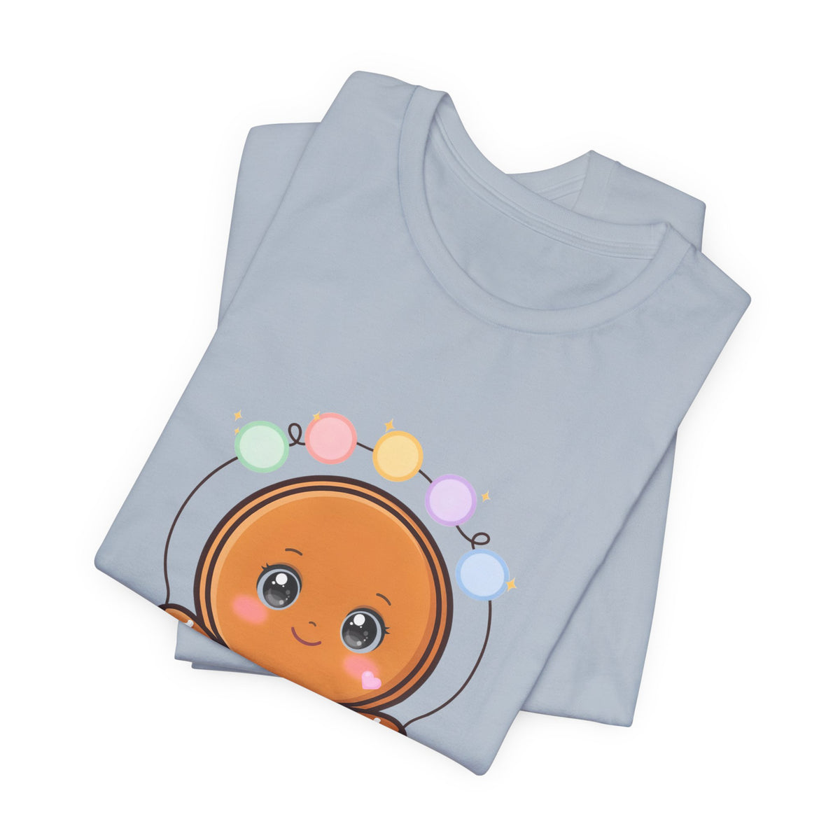Kawaii Gingerbread Man Christmas T-Shirt, Cute Holiday Tee