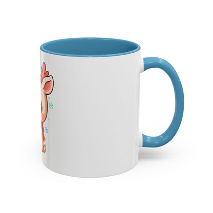 Christmas Reindeer Accent Coffee Mug for Cozy Holiday Mornings