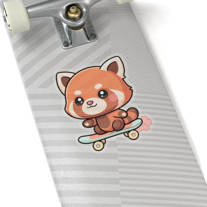 Kawaii Red Panda Skateboard Sticker for Cute Decor