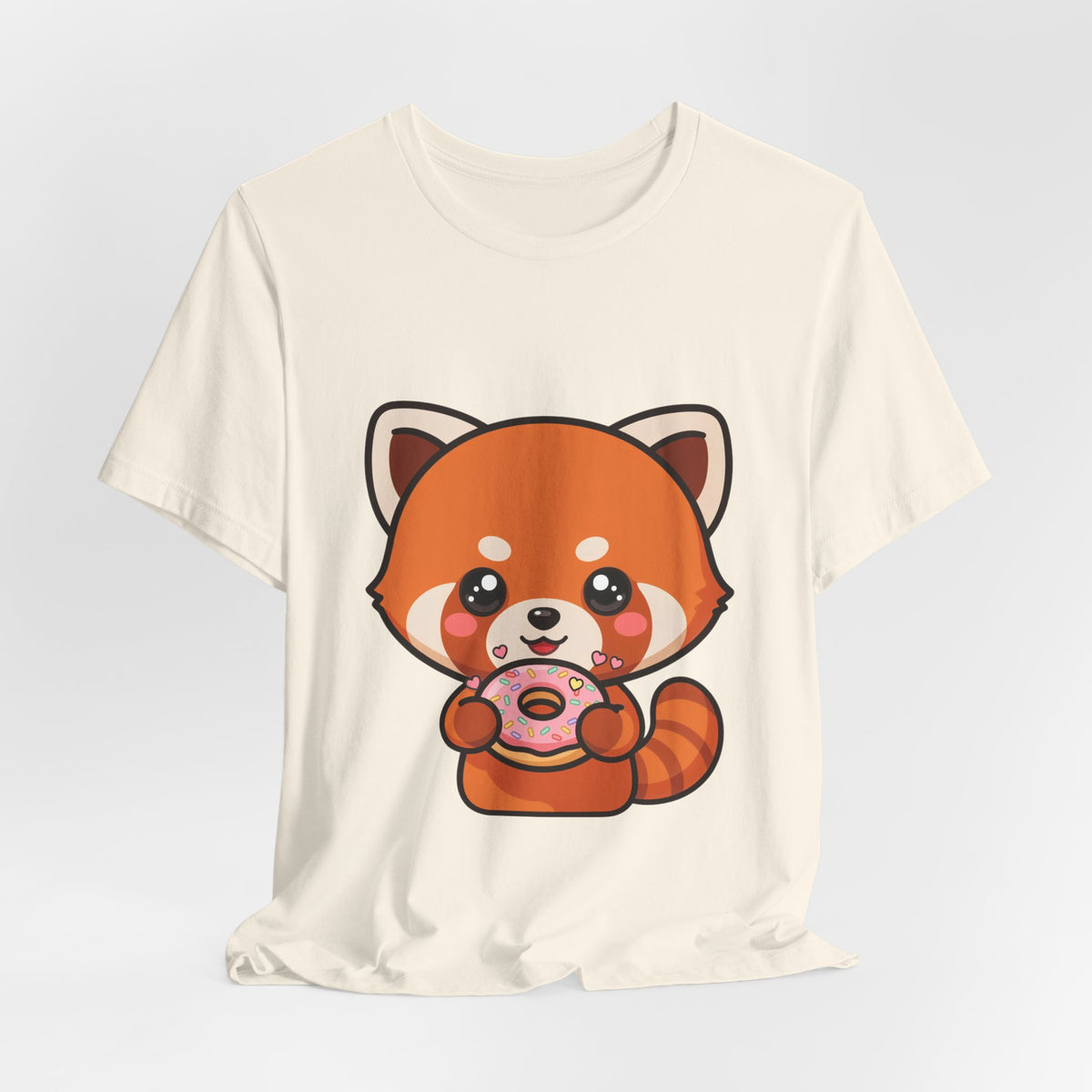 Red Panda Donut T-Shirt, Cute Kawaii Animal Tee