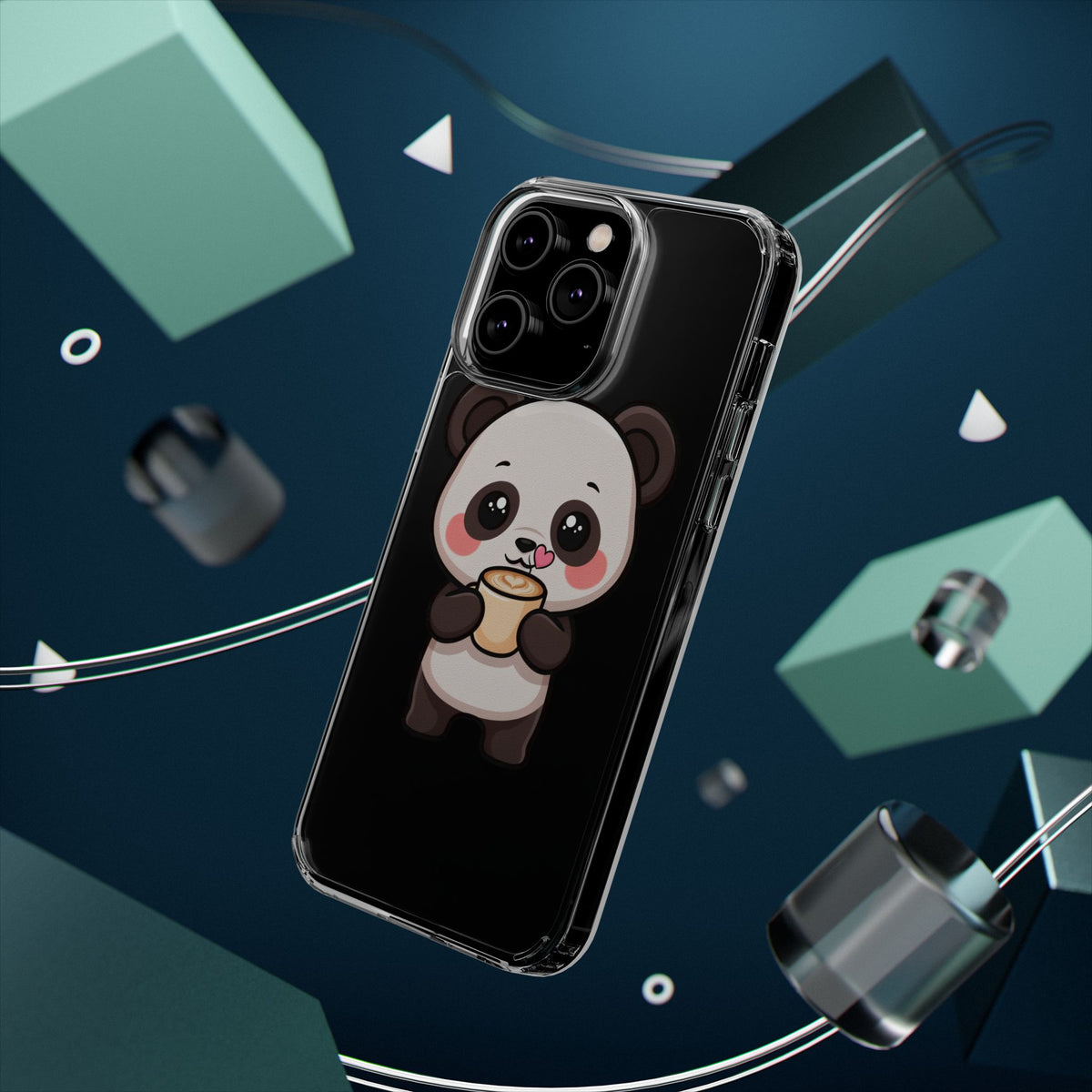 Kawaii Panda Latte Clear Impact-Resistant Case