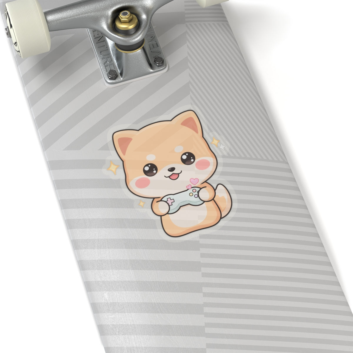 Kawaii Gamer Shiba Inu Kiss-Cut Sticker