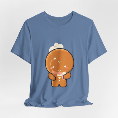 Kawaii Gingerbread Man T-Shirt for Cozy Cocoa Fans