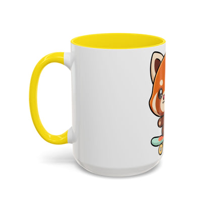 Red Panda Skateboard Mug – Kawaii Accent Coffee Mug