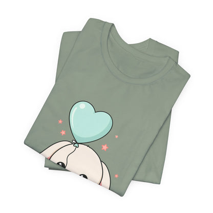 Kawaii Bunny T-Shirt with Balloon – Cute Chibi Rabbit Tee