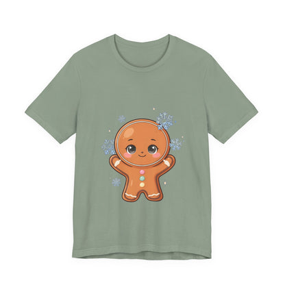 Kawaii Gingerbread Man T-Shirt for a Cozy Christmas Mood