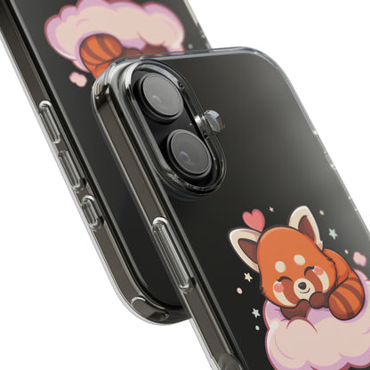 Cute Red Panda Phone Case, Dreamy Kawaii Cloud Art