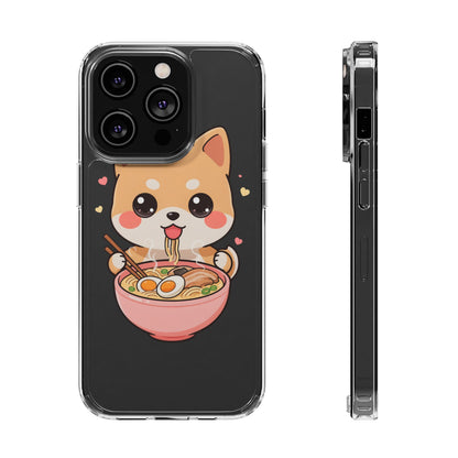 Kawaii Shiba Inu Ramen Clear Impact-Resistant Case