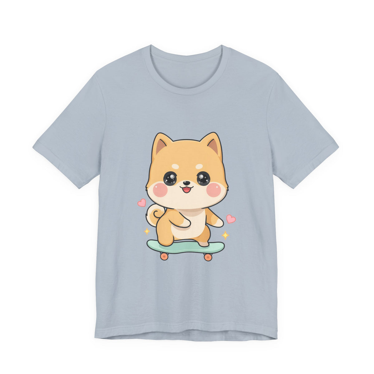 Kawaii Shiba Inu Skateboarder Tee for Dog Lovers