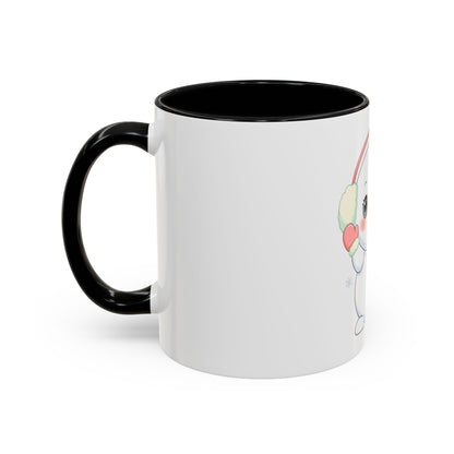 Kawaii Snowman Accent Coffee Mug for Cozy Winter Sips