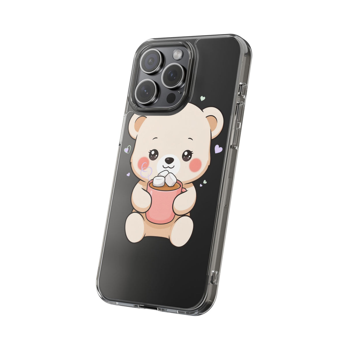 Kawaii Polar Bear Phone Case with Hot Cocoa