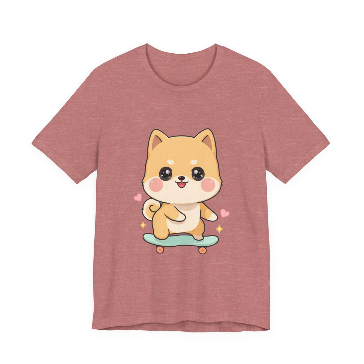 Kawaii Shiba Inu Skateboarder Tee for Dog Lovers