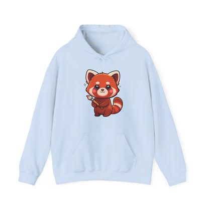 Cute Red Panda Hoodie, Kawaii Artist Sweatshirt